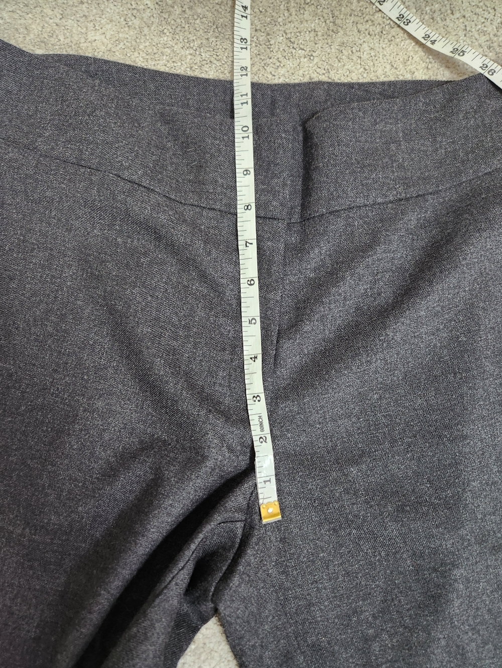 Eileen Fisher Straight Leg Wool Pants Trouser Grey Size 12 Office Professional - Picture 7 of 14